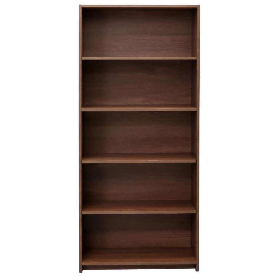 [Jシリーズ] 可動棚ハイシェルフII 木製収納庫 オープン書庫 ウォルナットII W820×H1850mm RFHS2-DM2(事業所様限定商品)の画像