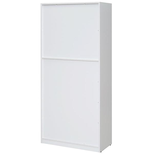 [Jシリーズ] 可動棚ハイシェルフII 木製収納庫 オープン書庫 レーニョ2 ホワイト W820×H1850mm RFHS2-WJ J148254(事業所様限定商品)の画像