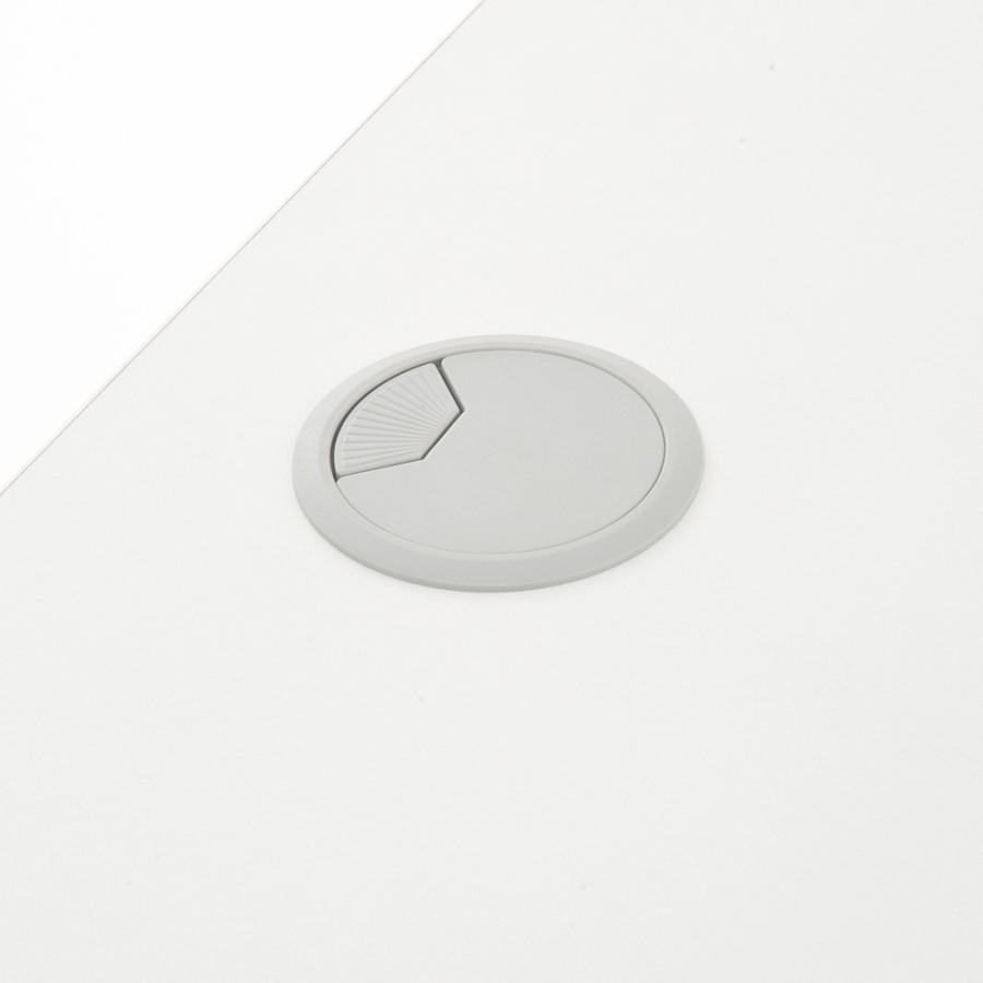 消毒・水拭きOK！ホワイト 木製受付カウンター ローカウンター W1400×D600×H700mm 配線機能付き RFLC2-1460WH(事業所様限定)の画像