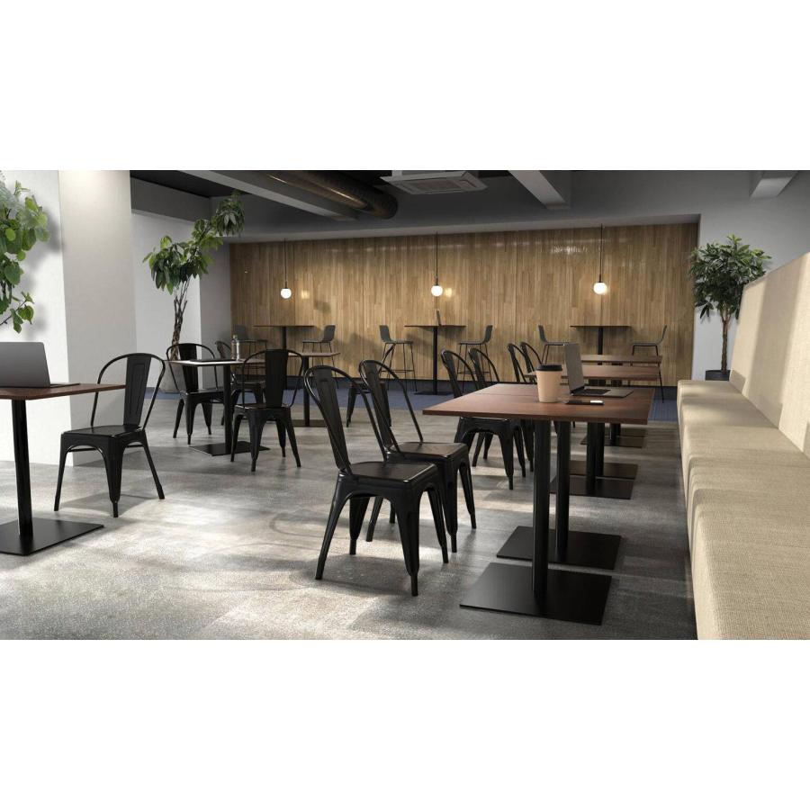 NEW Rista(リスタ) カフェテーブル 長方形天板 W600×D450×H720 ウォルナット ブラック脚 RFRCT-6045DM ロビー ラウンジ 休憩室 サイドテーブル (事業所様限定)｜garage-murabi｜11