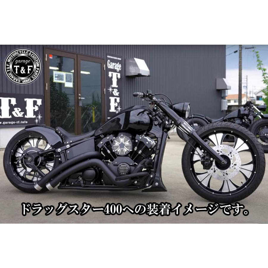 マグナ250 Garage T&F リジッドサス ブラック Garage T＆F マグナ250 ステルスハンドルポスト3インチ(ブラック