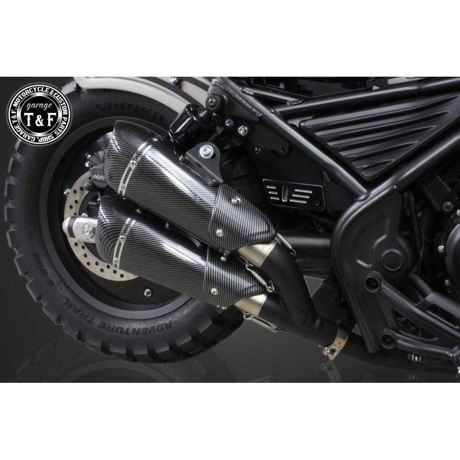 レブル レブル250 コンバットマフラー(カーボン柄)ツインKIT : Garage