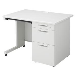 PLUS（プラス） オフィスデスク スチールデスク 幅100cm 奥行70cm 片袖 