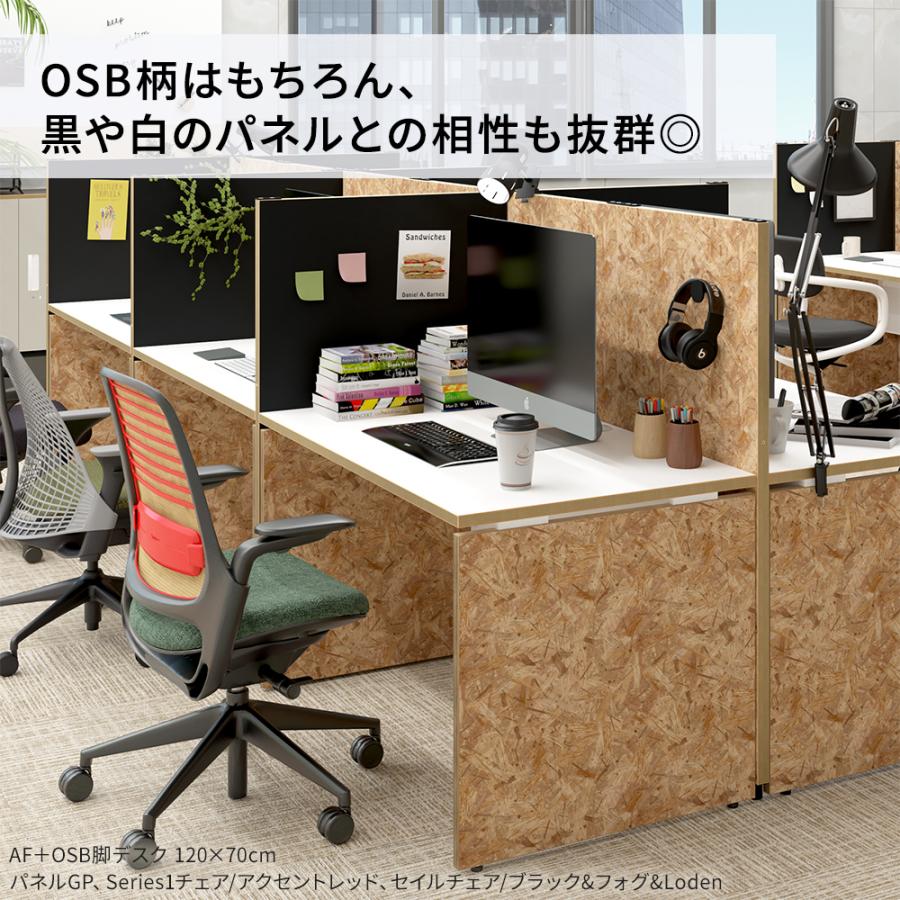パソコンデスク AFデスク OSB脚タイプ 幅160×奥行60×高さ70cm オフィス パネル脚の画像
