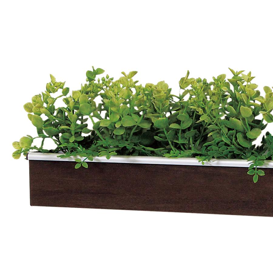 フェイクグリーン 観葉植物 リーフ デザインポット 幅91cm 奥行15cmの画像