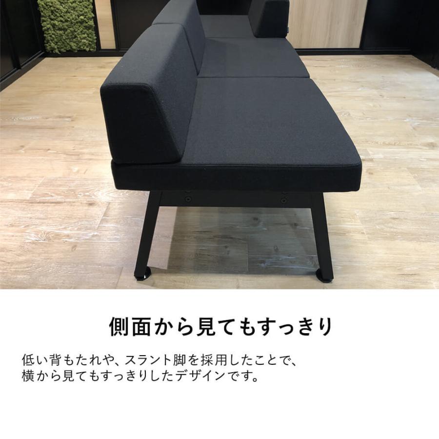 ダイニングワークシリーズ ソファ 3人掛け ブラック ダイニング