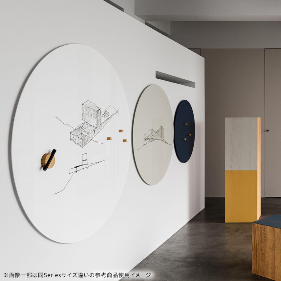 強化ガラス ホワイトボード 壁掛け 円形 ガラスボード CHAT board