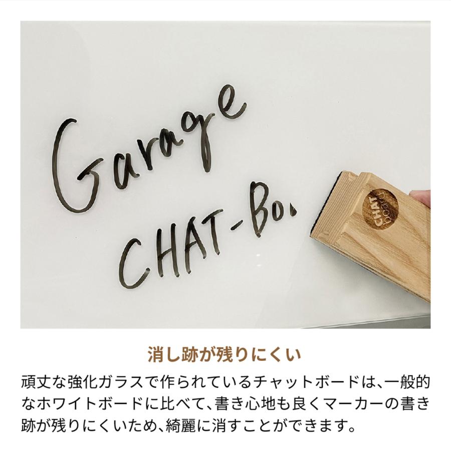 強化ガラス ホワイトボード 壁掛け 円形 ガラスボード CHAT board