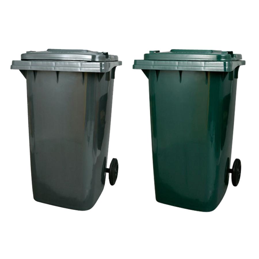 プラスチックトラッシュカン 240L ゴミ箱 大容量 キャスター付き 