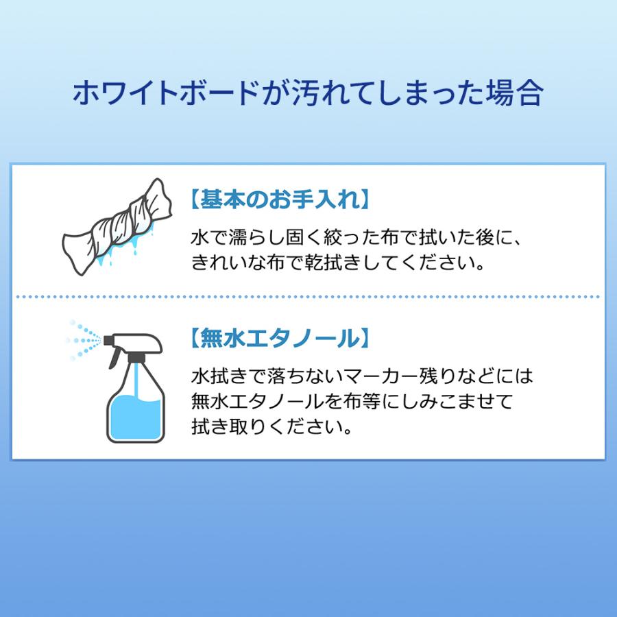 ホワイトボード 脚付き マーカーセット付き 無地 幅189.2cm 両面タイプ 投影対応 プラス オフィス 会議 ミーティング_8