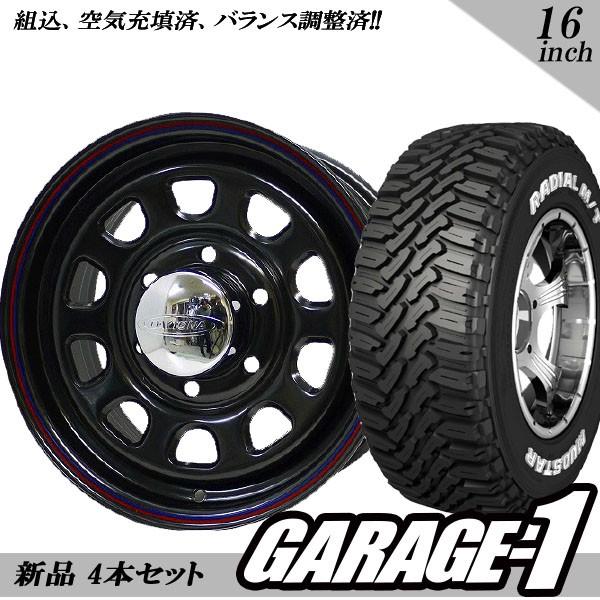 大人気！8/下旬〜順次出荷/ご予約受付中。新品 デイトナ(Daytona) 16インチ 7.0J +19 215/65R16 109/107 BK タイヤホイール 4本セット ハイエース200系/100系｜garage1-shop