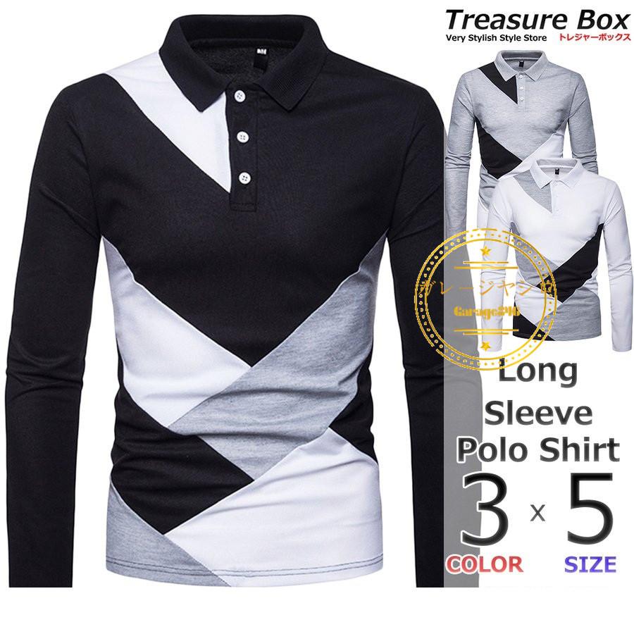 納得できる割引 ゴルフウェア メンズ ポロシャツ 長袖 モノトーン Babylonrooftop Com Au