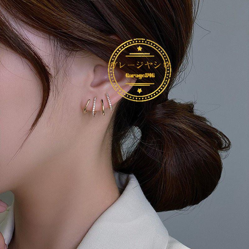 ピアス レディース イヤリング アクセサリー プレゼント 可愛い ファッション 誕生日 上品 人気 カジュアル 韓国風 ループ リング 1 3728 Garage846 通販 Yahoo ショッピング
