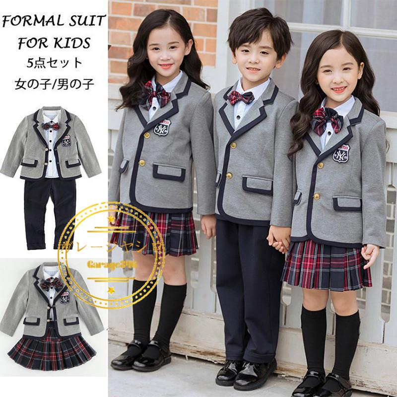円 人気 卒業式 入学式 小学校 子供 男の子 女の子 スーツ 5点セット キッズ 子供服 発表会 結婚式 入園式