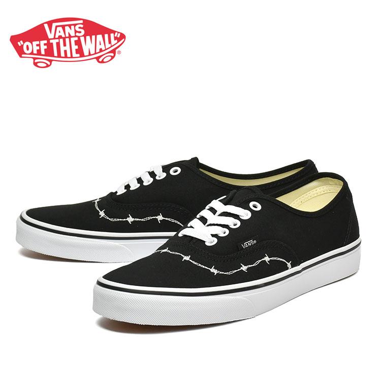 VANS（ヴァンズ） バンズ オーセンティック ブラック 有刺鉄線 VANS