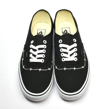 VANS バンズ オーセンティック ブラック 有刺鉄線 Authentic VANS バンズ オーセンティック ブラック 有刺鉄線 Authentic