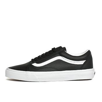 VANS（ヴァンズ） バンズ オールドスクール レザー ブラック/ホワイト 