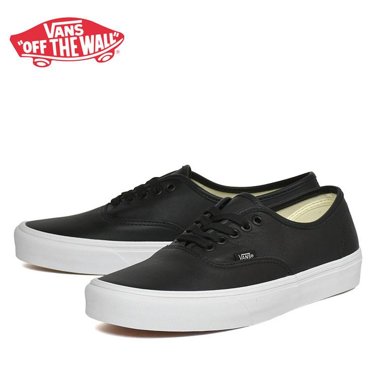VANS（ヴァンズ） バンズ オーセンティック レザー ブラック/ホワイト