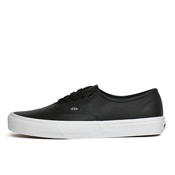 VANS（ヴァンズ） バンズ オーセンティック レザー ブラック/ホワイト