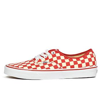 VANS（ヴァンズ） バンズ オーセンティック チェッカー柄 レッド
