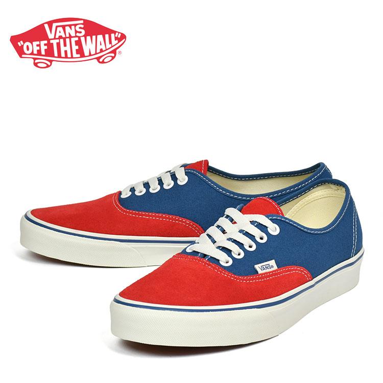 VANS OFF THE WALL スニーカー 青/赤 VANS（ヴァンズ） バンズ オーセンティック レッド/ネイビー VANS