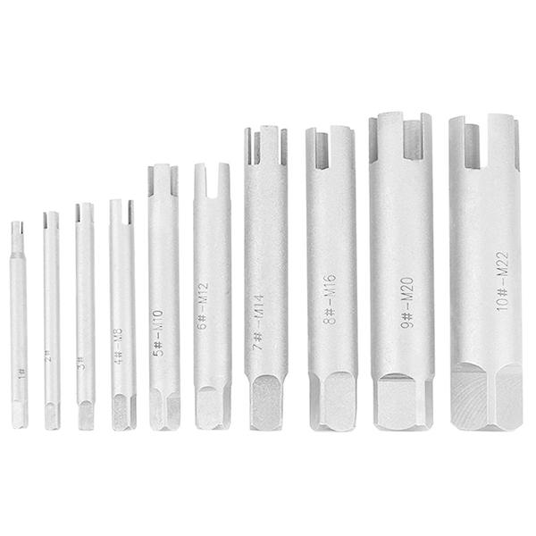 10pc タップエキストラクター 折れたタップ取り外す専用ツール B210
