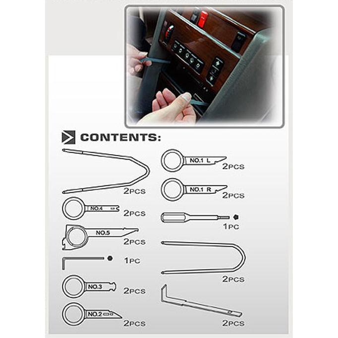 20pcカーオーディオラジオリムーバーパネル外しセット A038