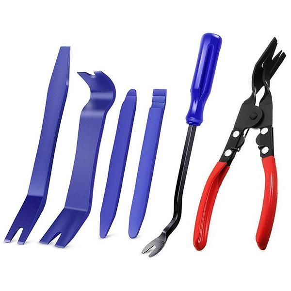 内張り外し クリップリムーバー プライヤー ドライバータイプ ドアクリップ外し 6本set A042 | 