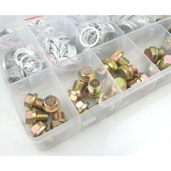 534pc 業務用オイルドレンプラグ交換必需品 ドレンボルト＆レン