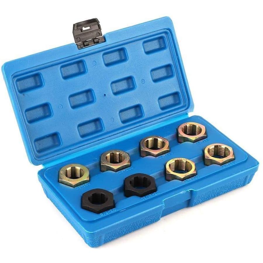 8pc ホイールスピンドル ドライブシャフト ネジ山の軽い修正＆掃除