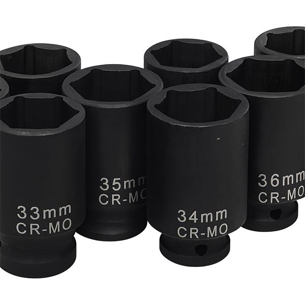 9pc アクスルハブナット用 インパクト ソケットセット B044 : Garage