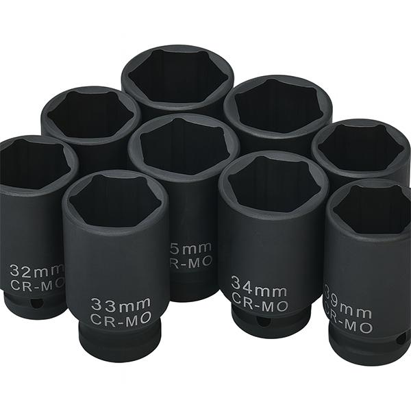 9pc アクスルハブナット用 インパクト ソケットセット B044 : Garage