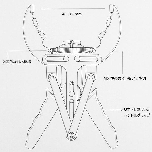 エンジンピストンリングプライヤー ピストンリングリプリーサー 40mm-100mm B231 |  | 03