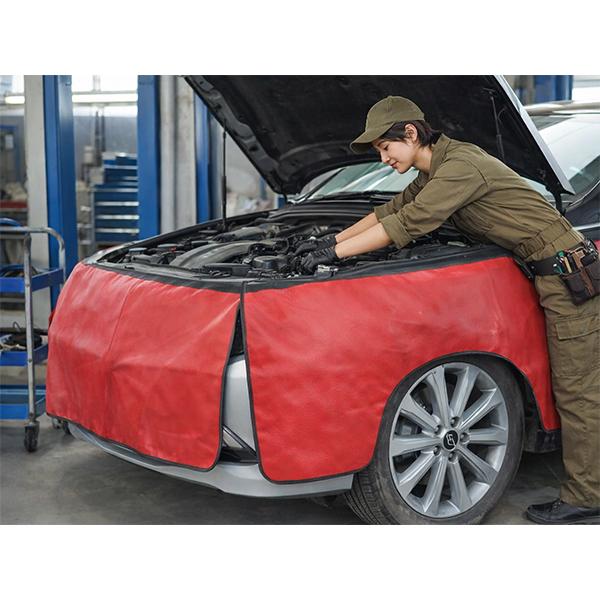 3枚セット 自動車整備用 フェンダーカバー PUレザー 防水 傷防止 強力磁石付き B323 |  | 01