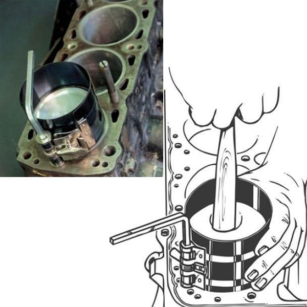 エンジン整備用 3点セット ピストンリングコンプレッサー3インチ B080