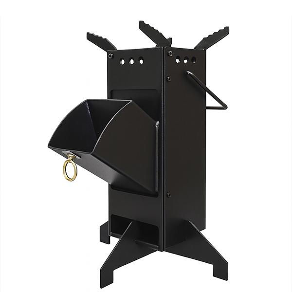 キャンプ 薪ストーブ ロケットストーブ 縦型40cm 五徳付き 焚き火台