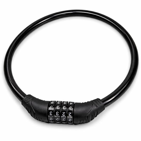 自転車用タイヤロック 盗難防止 4桁ダイヤル チェーンロック 60cm ブラック B913 |  | 02