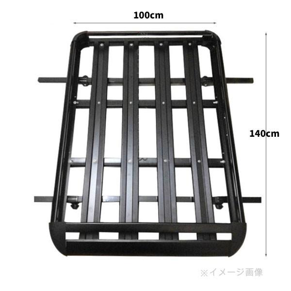 黒塗装 1.4mアルミ製 ルーフラック 超軽量ルーフバスケット CZ009