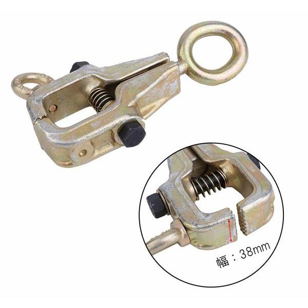 鉄板クランプ　2t 楽天市場】スーパーツール 水平横吊クランプ 2t クランプ範囲 0~50mm