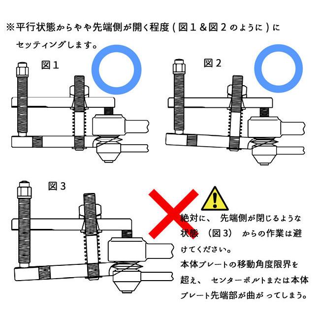 ユニバーサル ボールジョイントプーラー セパレーター 適合幅20mm H133