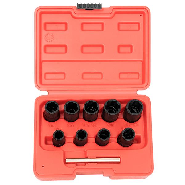 9pc ナット外しソケットセット 潰れたボルト取り外し J100 | 