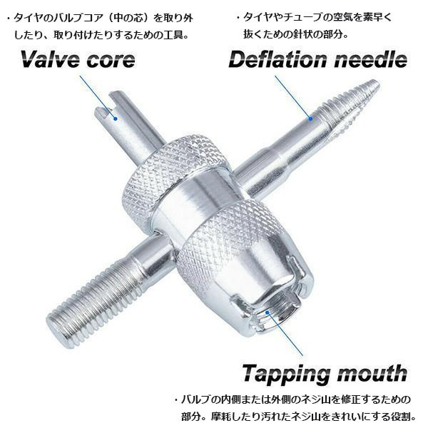 エアバルブレンチ6点セット（コアレンチx2・エアバルブ TR413 x