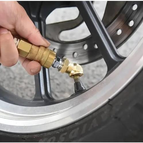 2個セット ミニエアーチャック 原付から2輪バイク車の空気入れに M008 |  | 02