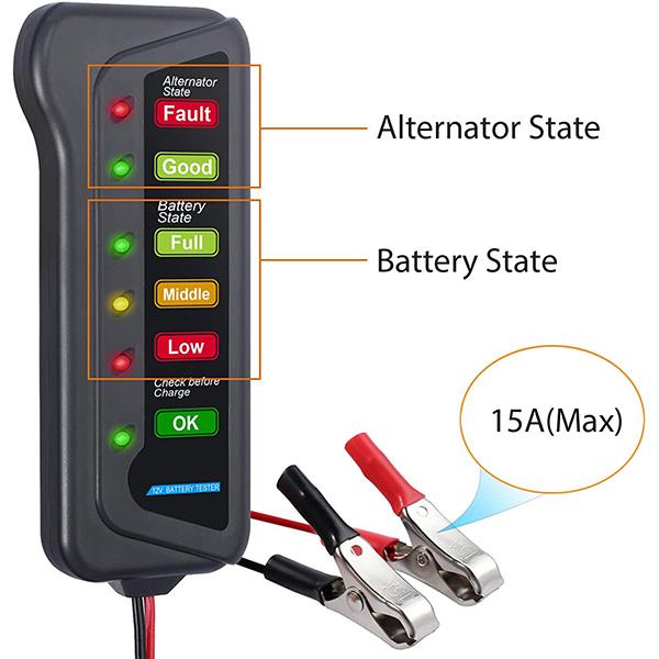 12Vバッテリー テスター + オルタネーターチェッカー N041 : Garage