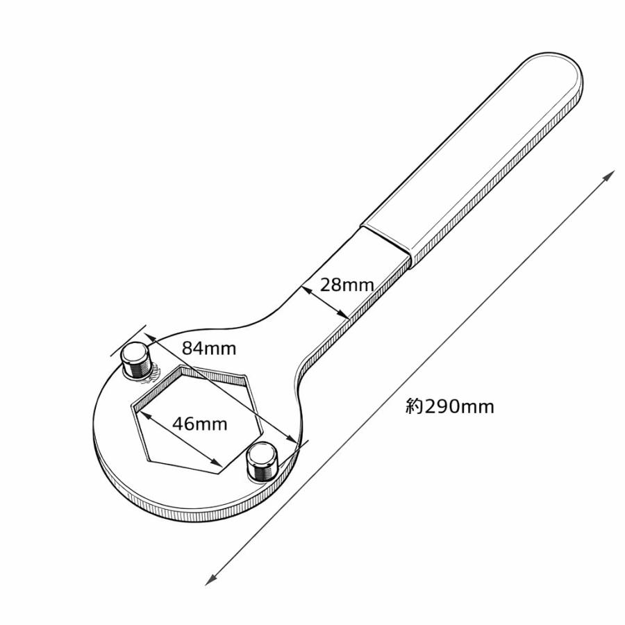 YAMAHA クラッチロックナットレンチ アクスルナット 46mm N073