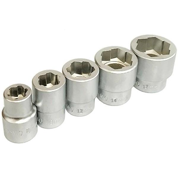 ナットの角を傷めない 5pcナットツイスターソケット なめたボルト