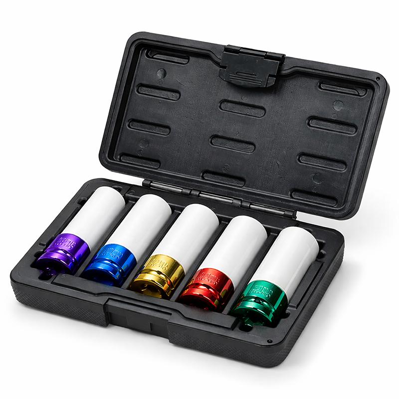 5pcインパクトレンチ仕様 アルミホイール用 ナットソケットセット T007 | 