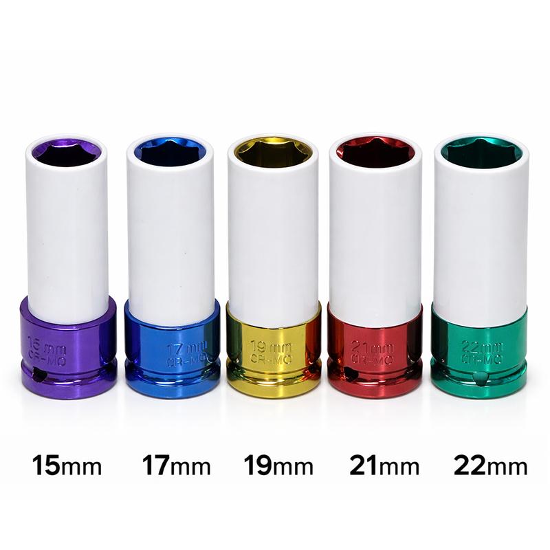 5pcインパクトレンチ仕様 アルミホイール用 ナットソケットセット T007 |  | 01