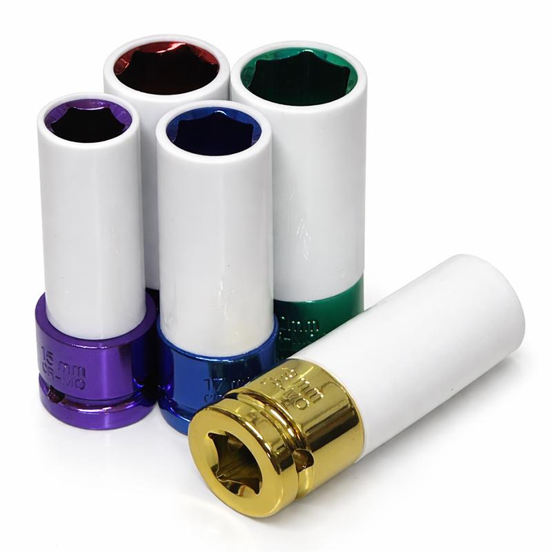 5pcインパクトレンチ仕様 アルミホイール用 ナットソケットセット T007 |  | 03