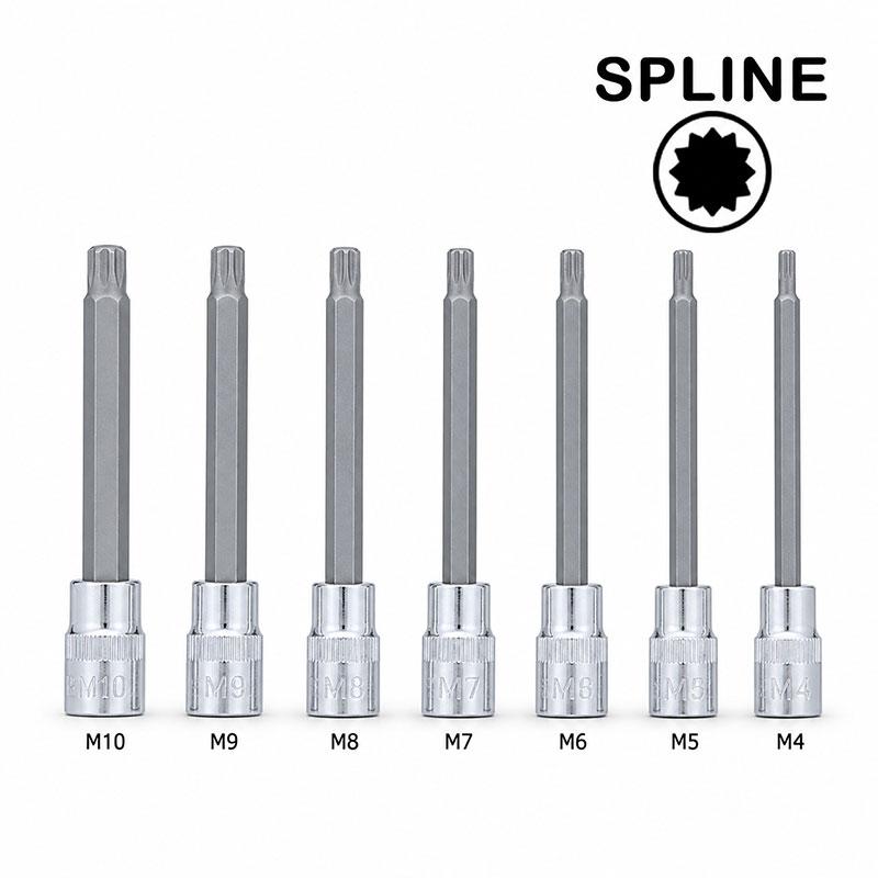 PLUS91 ピットワークセット 7pc トリプルスクエアビット 超ロング仕様 スプラインビットソケット 7